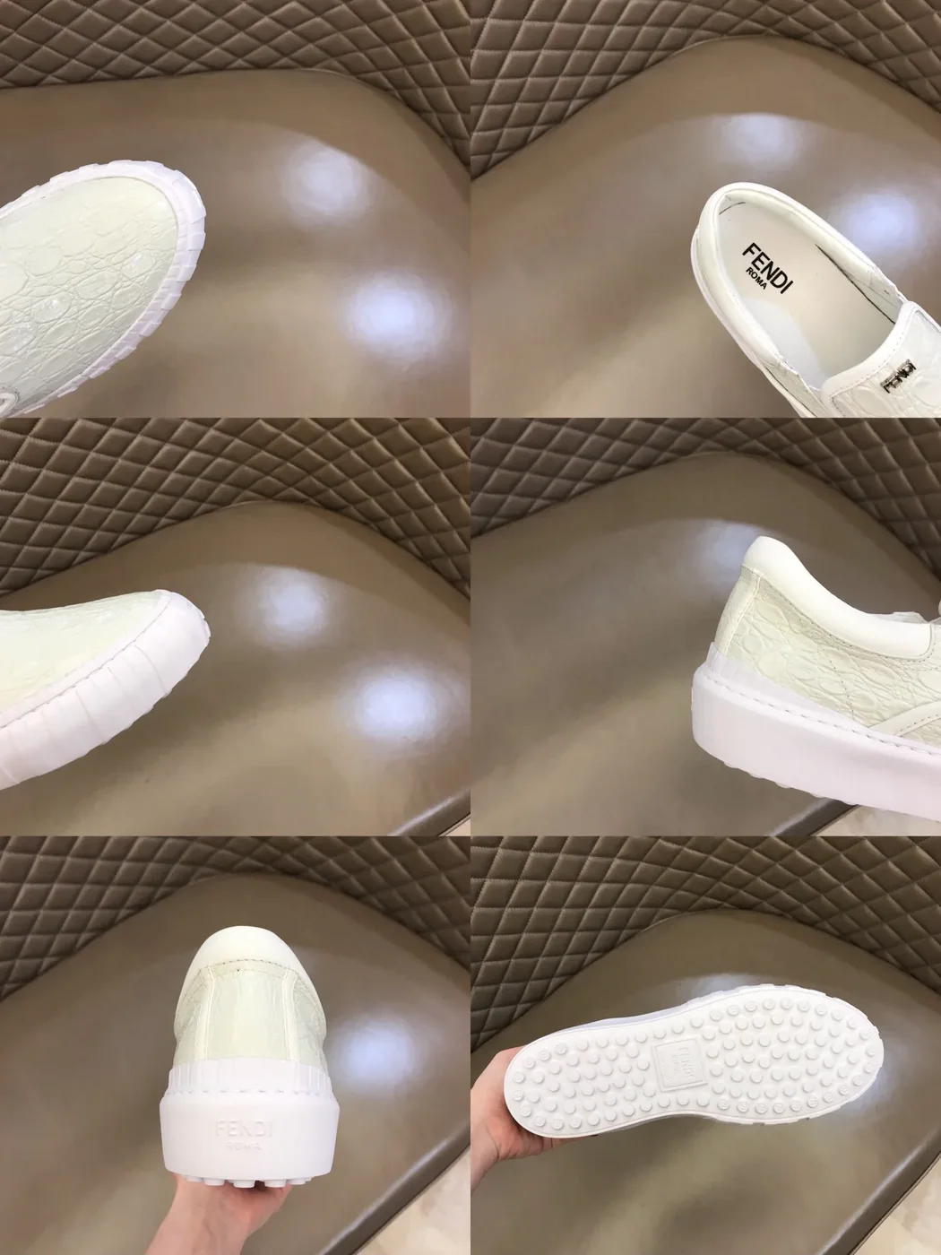 Fendi Force Slip On Sneakers White 7E1454