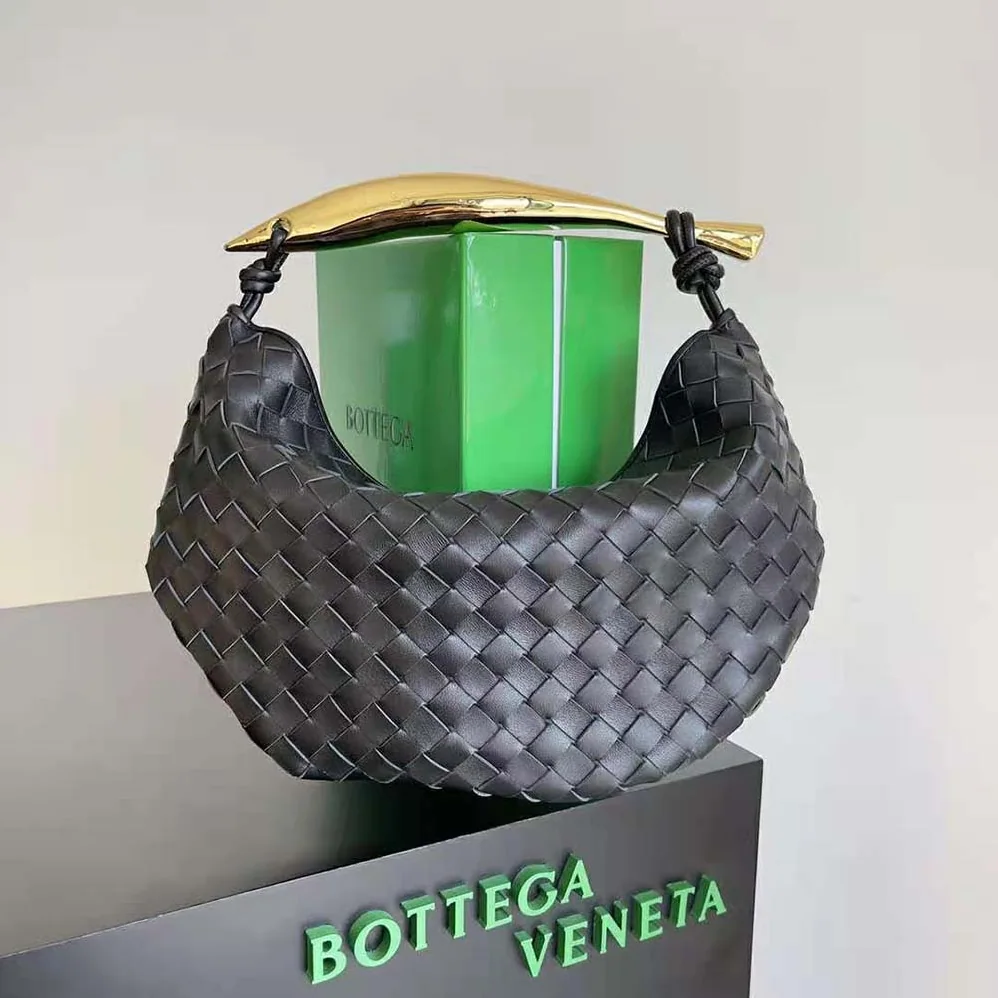 Bottega Veneta Sardine Top Handle Bag for Women in Black