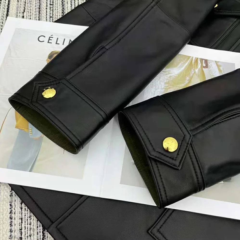 Celine Oversized Parka in Plongé Lambskin for Women Celine Oversized Parka in Plongé Lambskin for Women
