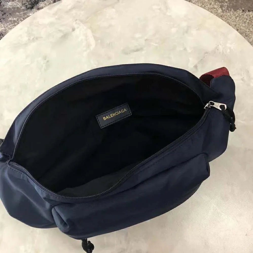 Balenciaga Wheel Beltpack in Navy Nylon and Balenciaga Embroidered for Women