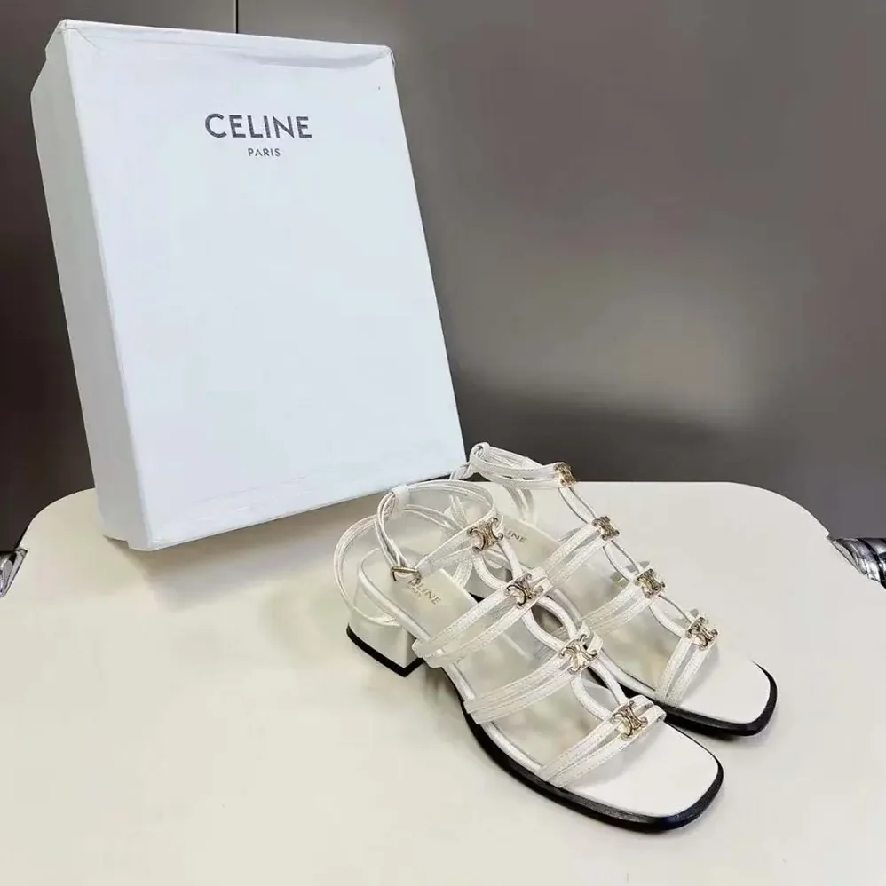 Celine Clemence Multi Triomphe Sandal in Lambskin for Women