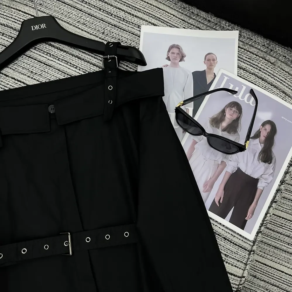 Dior Shirtdress Black Lightweight Cotton and Silk Poplin for Women