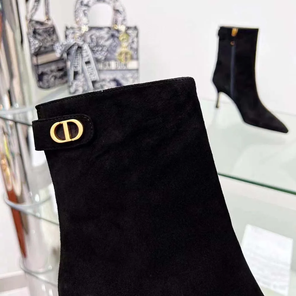 Dior Spectadior Ankle Boot in Stretch Suede Calfskin 65mm Heel for Women Dior Spectadior Ankle Boot in Stretch Suede Calfskin 65mm Heel for Women