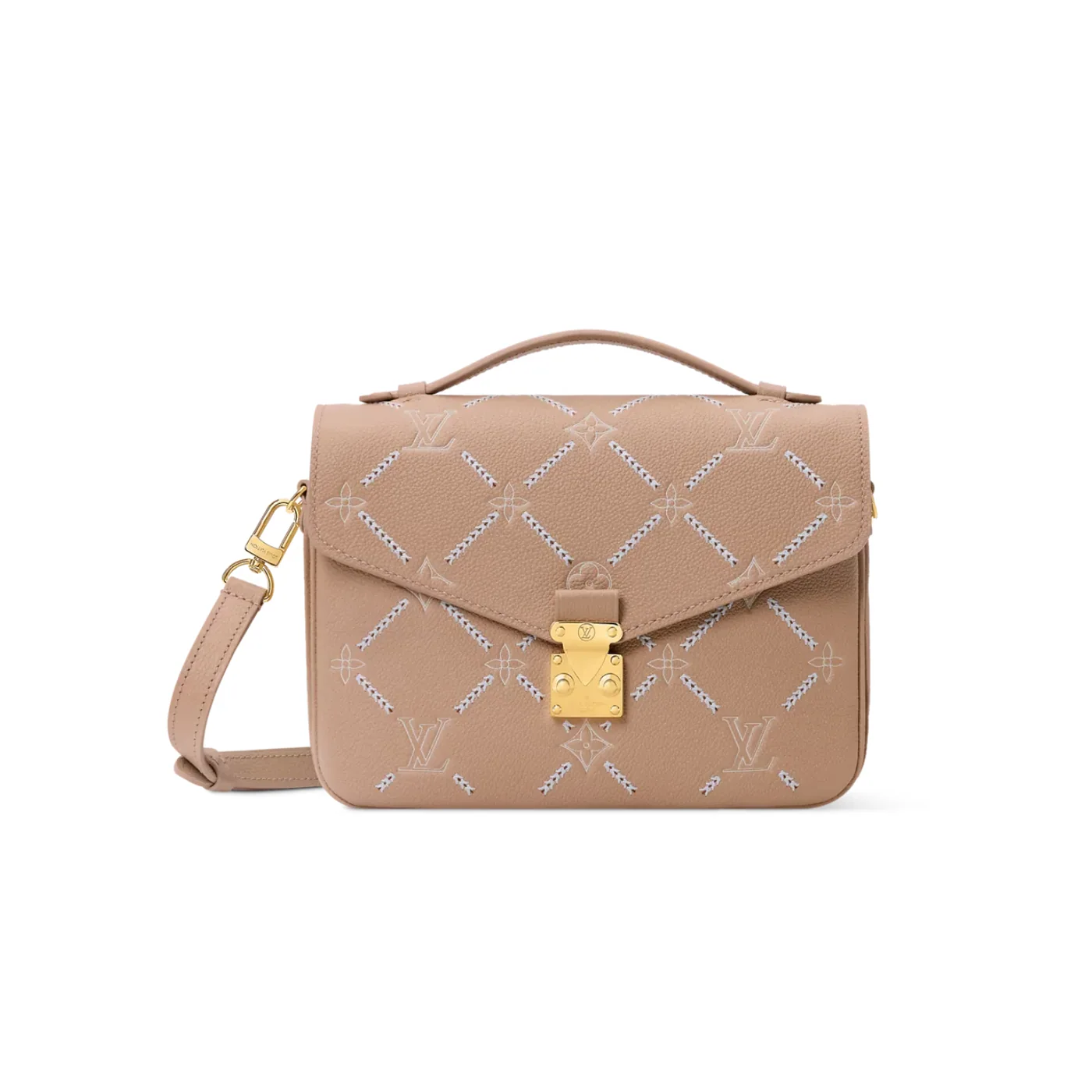 Louis Vuitton Pochette Metis MM Shoulder Bag in Hazelnut Couture Gold Hardware