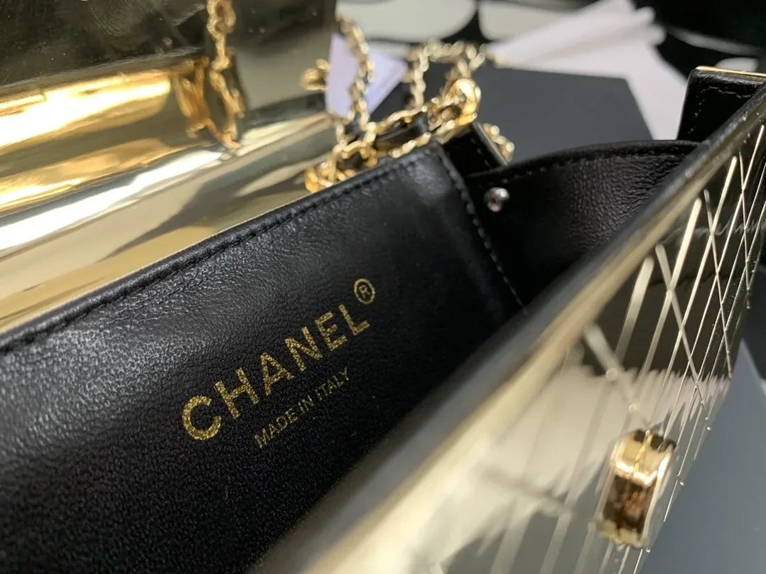 Chanel Evening Flap Bag Small Crossbody in Gold Metalic Gold Hardware Chanel Evening Flap Bag Small Crossbody in Gold Metalic Gold Hardware