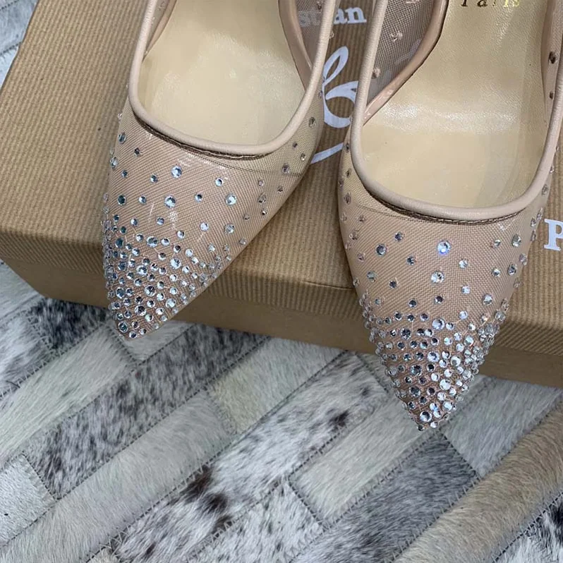 Christian Louboutin Shoes Follies Strass 100mm Heel for Women