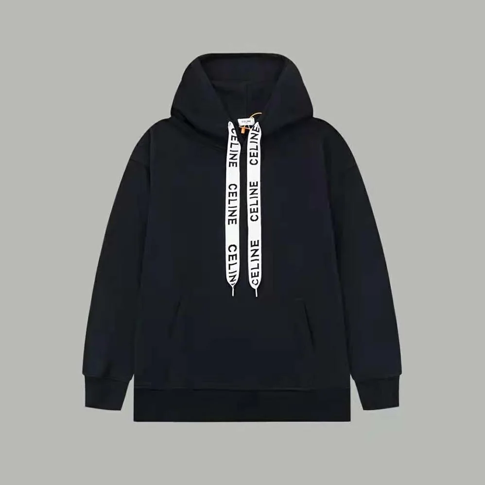 Celine Loose Hooded Sweatshirt in Cotton Fleece for Women