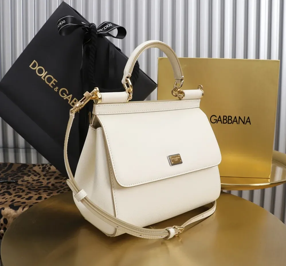 Dolce Gabbana D&G Medium Dauphine Leather Sicily Bag for Women Dolce Gabbana D&G Medium Dauphine Leather Sicily Bag for Women