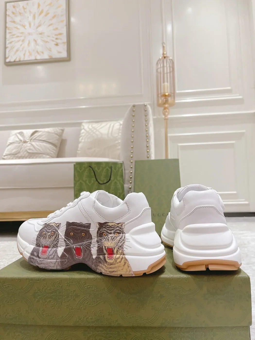 Gucci Rhyton Tiger Sneaker White