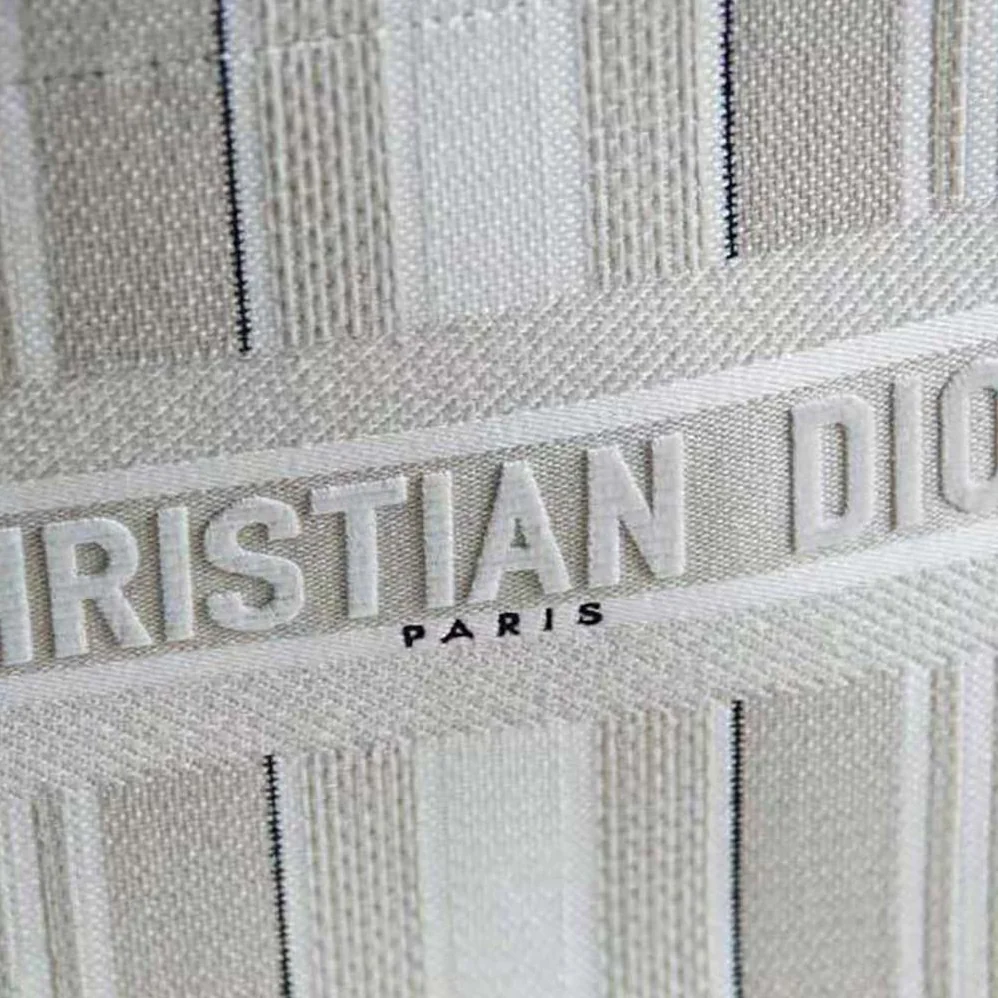 Dior Dior Book Tote Beige Stripes Embroidery for Women Dior Dior Book Tote Beige Stripes Embroidery for Women