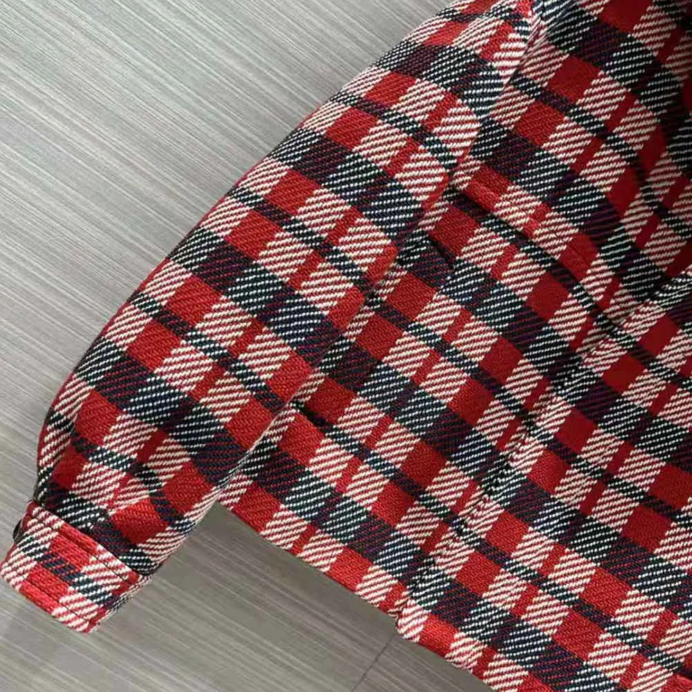 Dior Hooded Blouson Red Black and White Check n Dior Cotton and Wool for Women Dior Hooded Blouson Red Black and White Check n Dior Cotton and Wool for Women