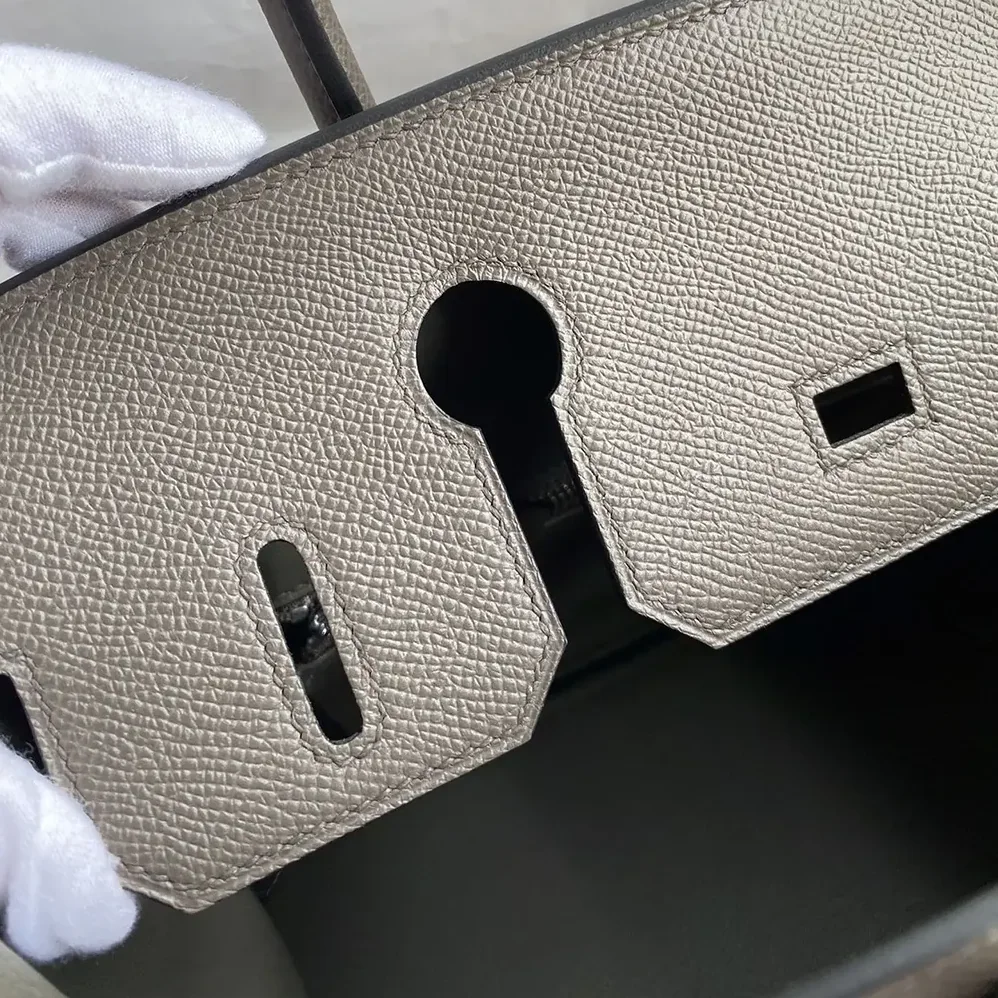Hermes Birkin 30 Bag in Epsom Leather with Silver Hardware in Gray
