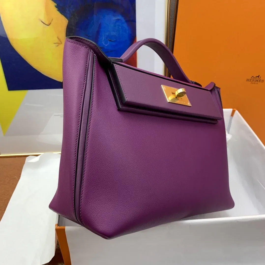 Hermes Clemence Swift Purple Hermes Clemence Swift Purple