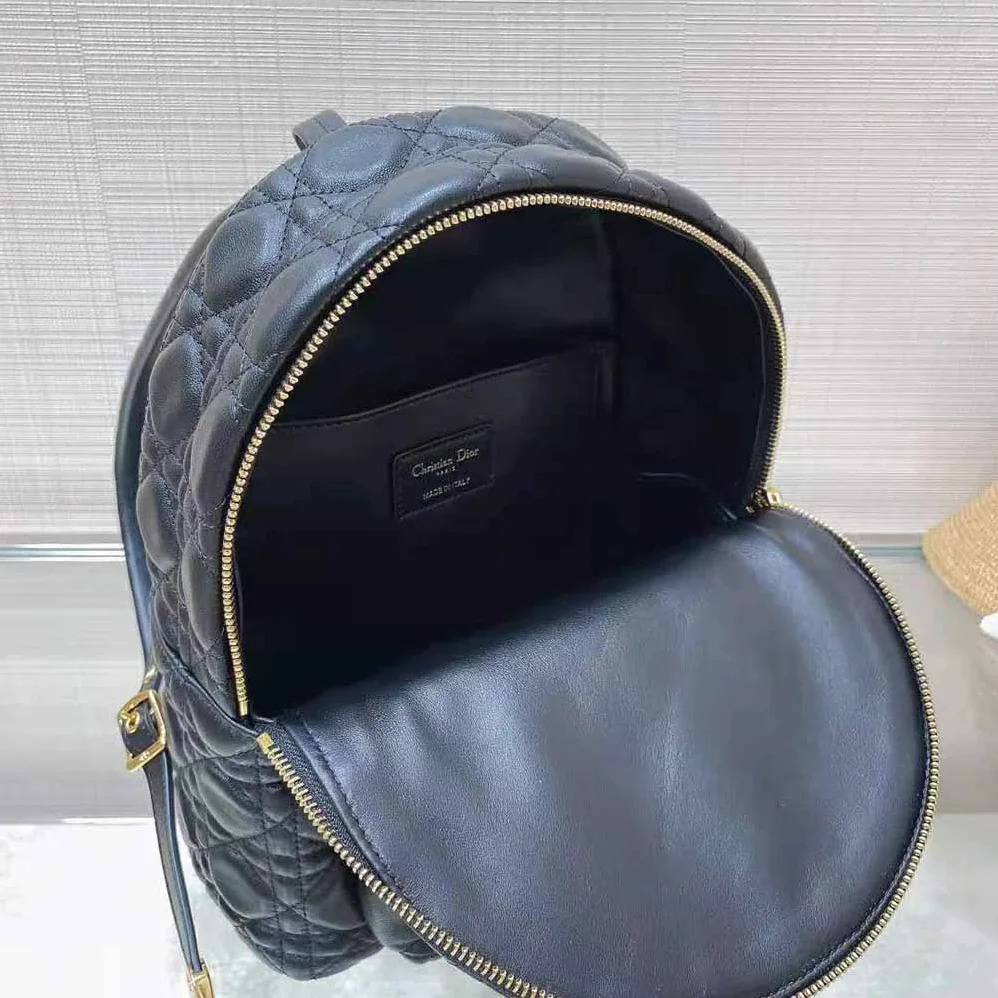 Dior Small Dior Backpack Black Cannage Lambskin for Women Dior Small Dior Backpack Black Cannage Lambskin for Women
