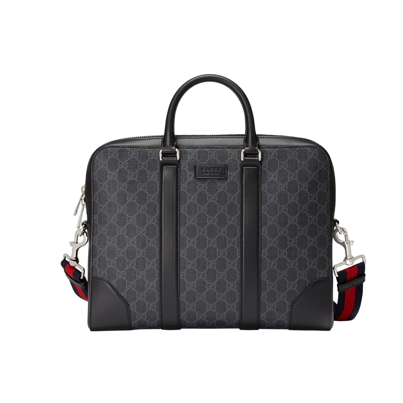 Gucci Black Briefcase GG Grey /
