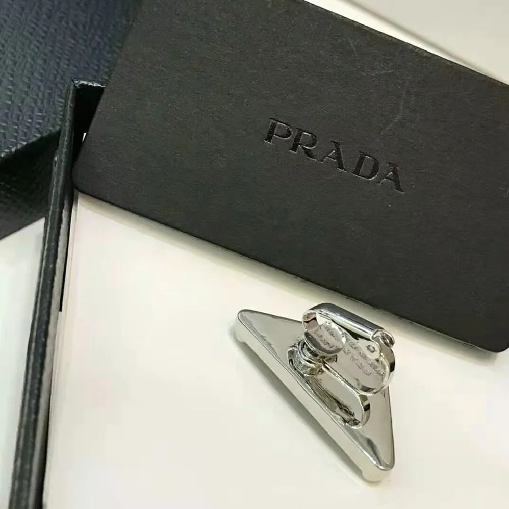 Prada Symbole Single Earring for Women in Black Prada Symbole Single Earring for Women in Black