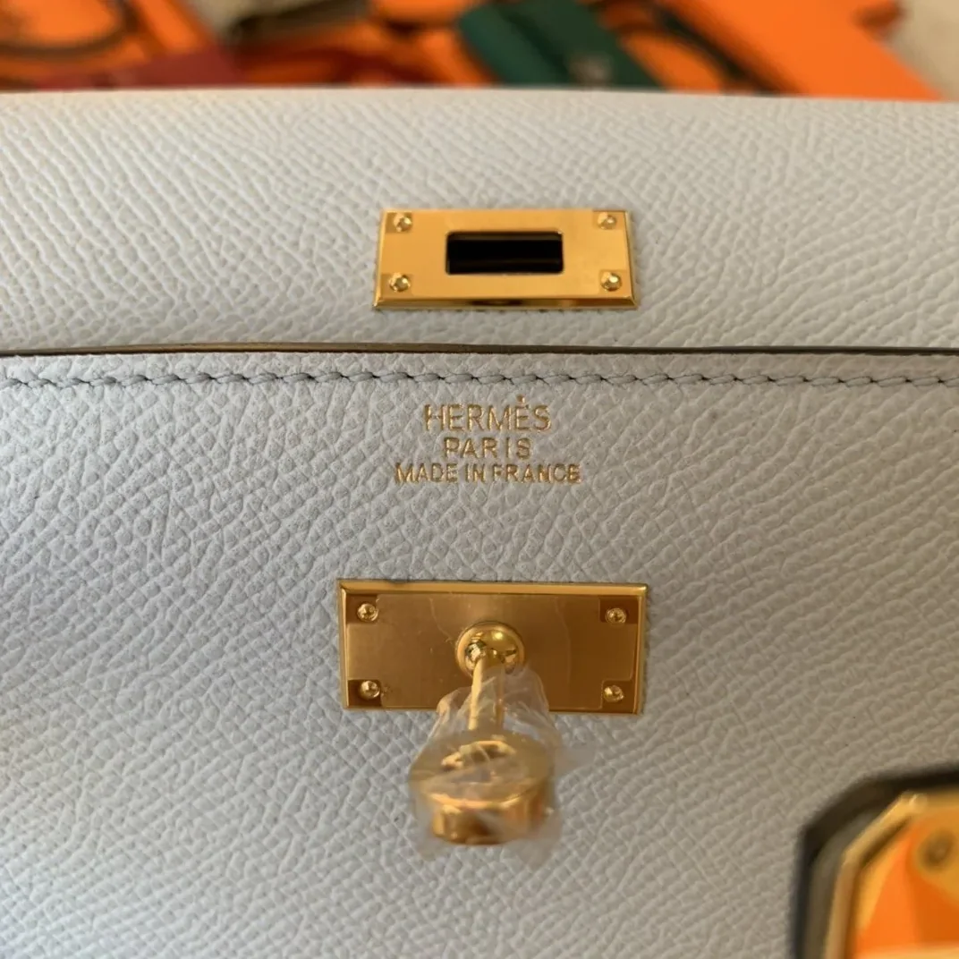 Hermes Kelly Wallet To Go Woc Epsom White