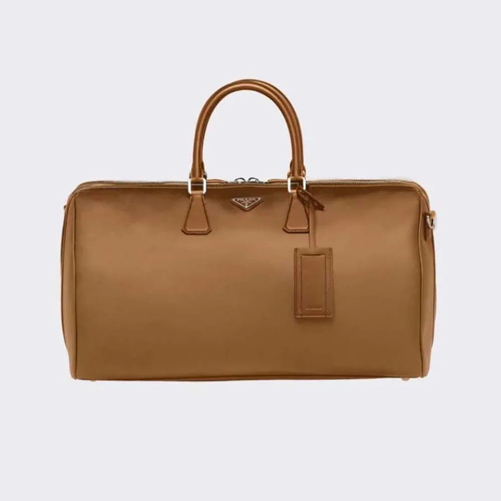 Prada Elegant Duffle Bag in Saffiano Leather Travel Bag for Men in Brown Prada Elegant Duffle Bag in Saffiano Leather Travel Bag for Men in Brown