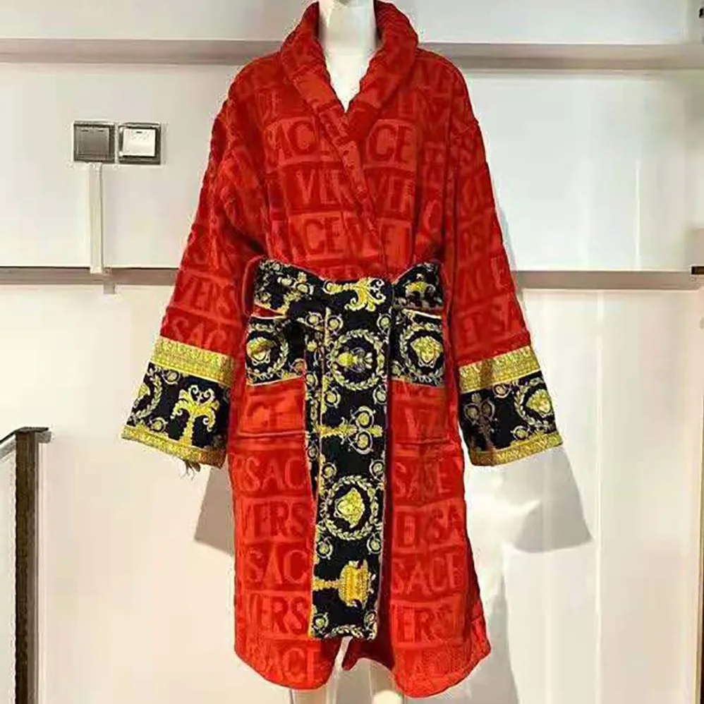 Versace I Baroque Bathrobe for Women in Red Versace I Baroque Bathrobe for Women in Red