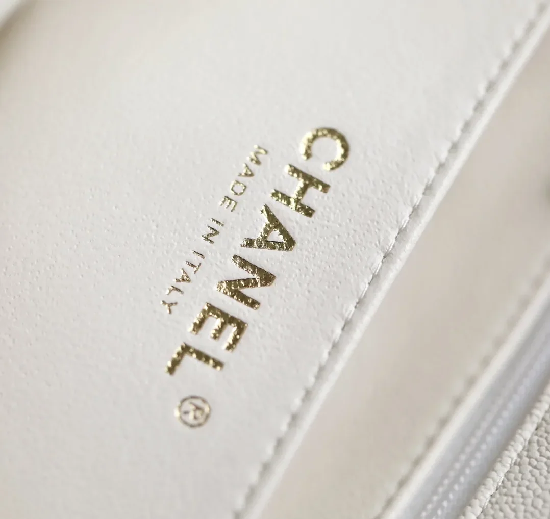Chanel Flap Bag Mini Crossbody in White Gold Hardware Chanel Flap Bag Mini Crossbody in White Gold Hardware