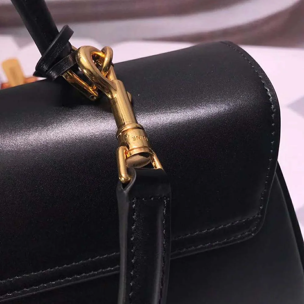 Celine Medium16 Bag in Satinated Calfskin for Women in Black Celine Medium16 Bag in Satinated Calfskin for Women in Black