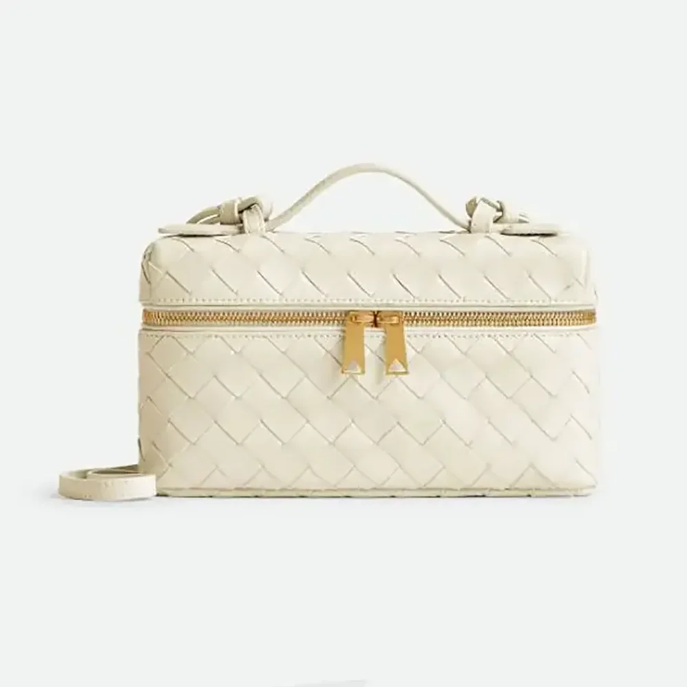 Bottega Veneta Bang Bang Vanity Case for Women in White Bottega Veneta Bang Bang Vanity Case for Women in White