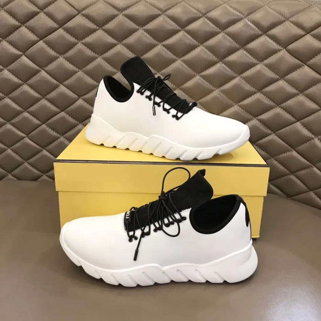 Fendi FD Faster Trainers White Fendi FD Faster Trainers White