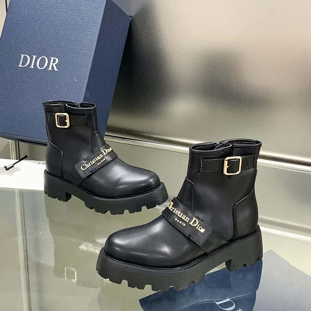 Dior D-Quest Ankle Boot Black Calfskin for Women Dior D-Quest Ankle Boot Black Calfskin for Women