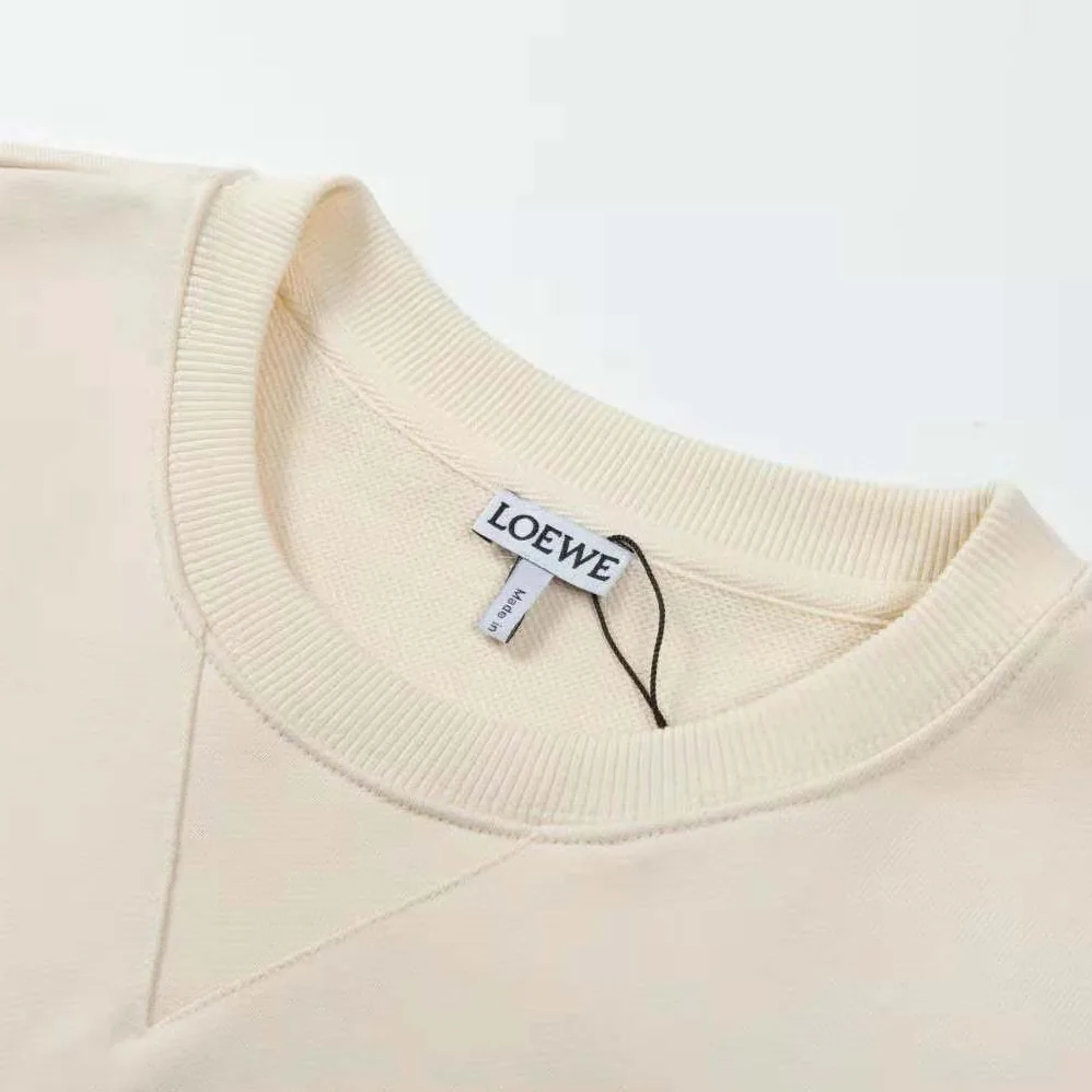 Loewe Anagram Regular Fit Sweatshirt in Cotton for Men in White Loewe Anagram Regular Fit Sweatshirt in Cotton for Men in White