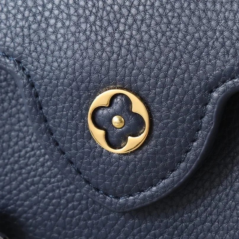 Louis Vuitton Capucines Mini Top Handle Bag / Navy Blue Silver/ Gold Hardware