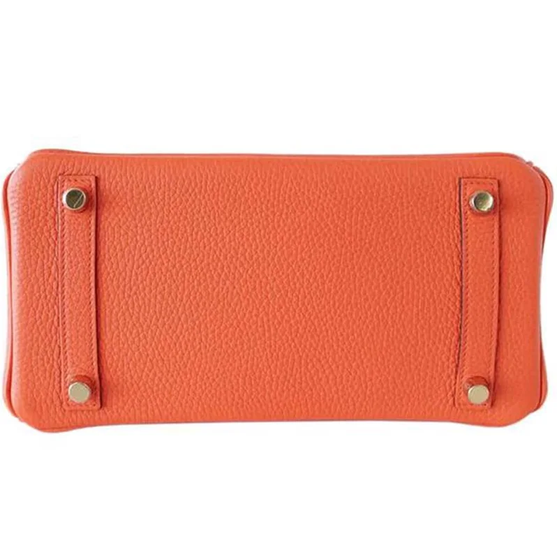 Hermes Birkin 25 Bag in Togo Leather with Gold Hardware in Orange