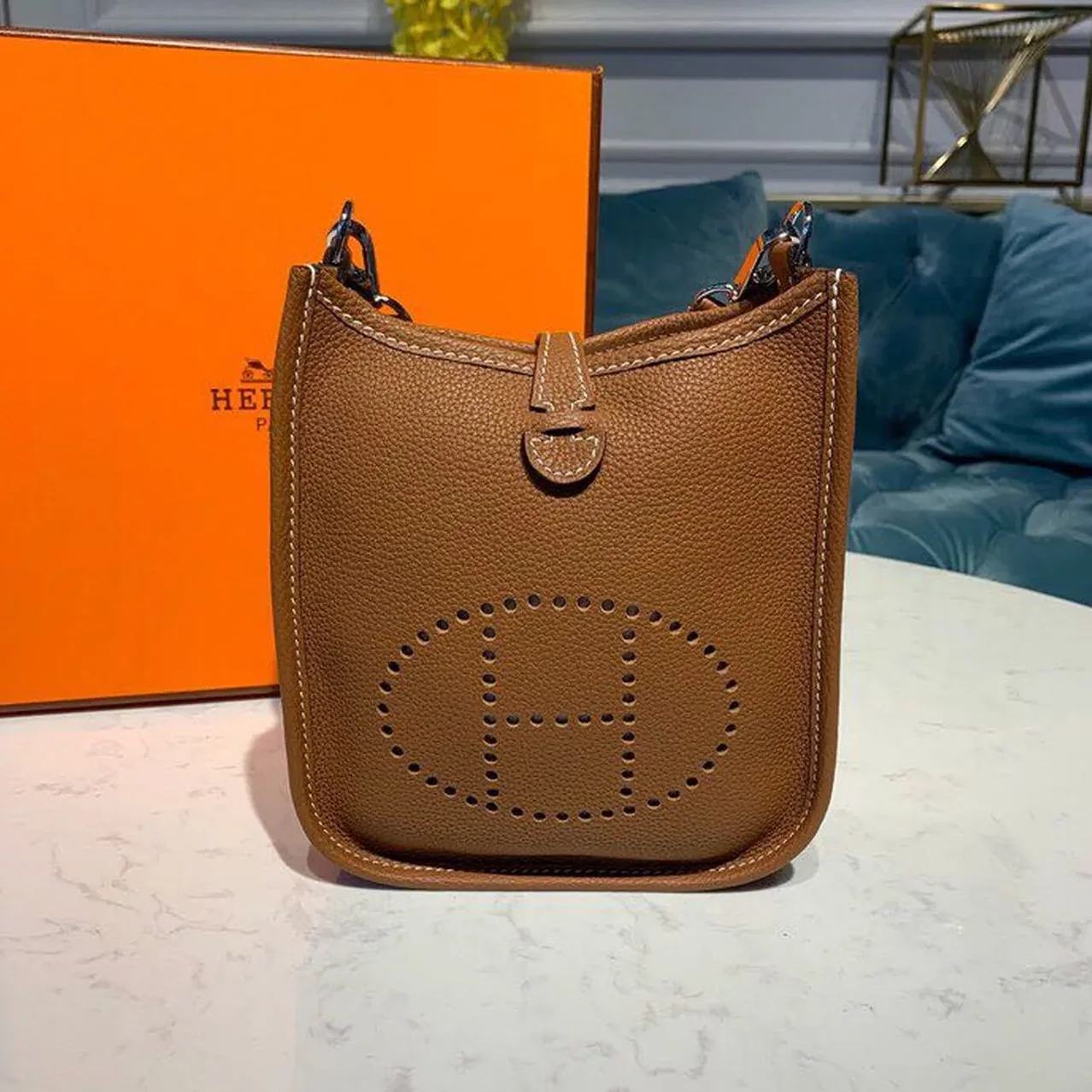 Hermes Mini Evelyne Brown / Hermes Mini Evelyne Brown /