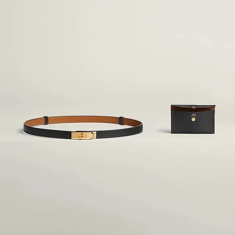 Hermes Kelly Pocket 18 Belt Noir