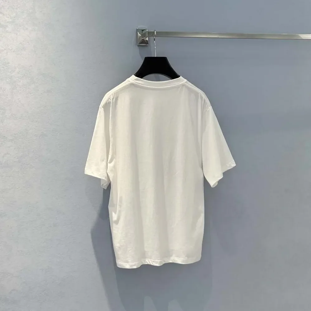 Celine Loose T-Shirt In Cotton Jersey for Men in White Celine Loose T-Shirt In Cotton Jersey for Men in White