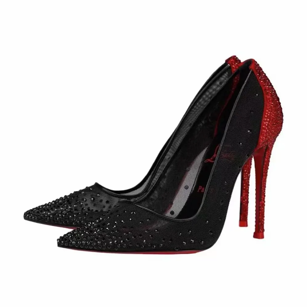 Christian Louboutin Degrastrass Red Carpet 100 mm for Women in Black Christian Louboutin Degrastrass Red Carpet 100 mm for Women in Black