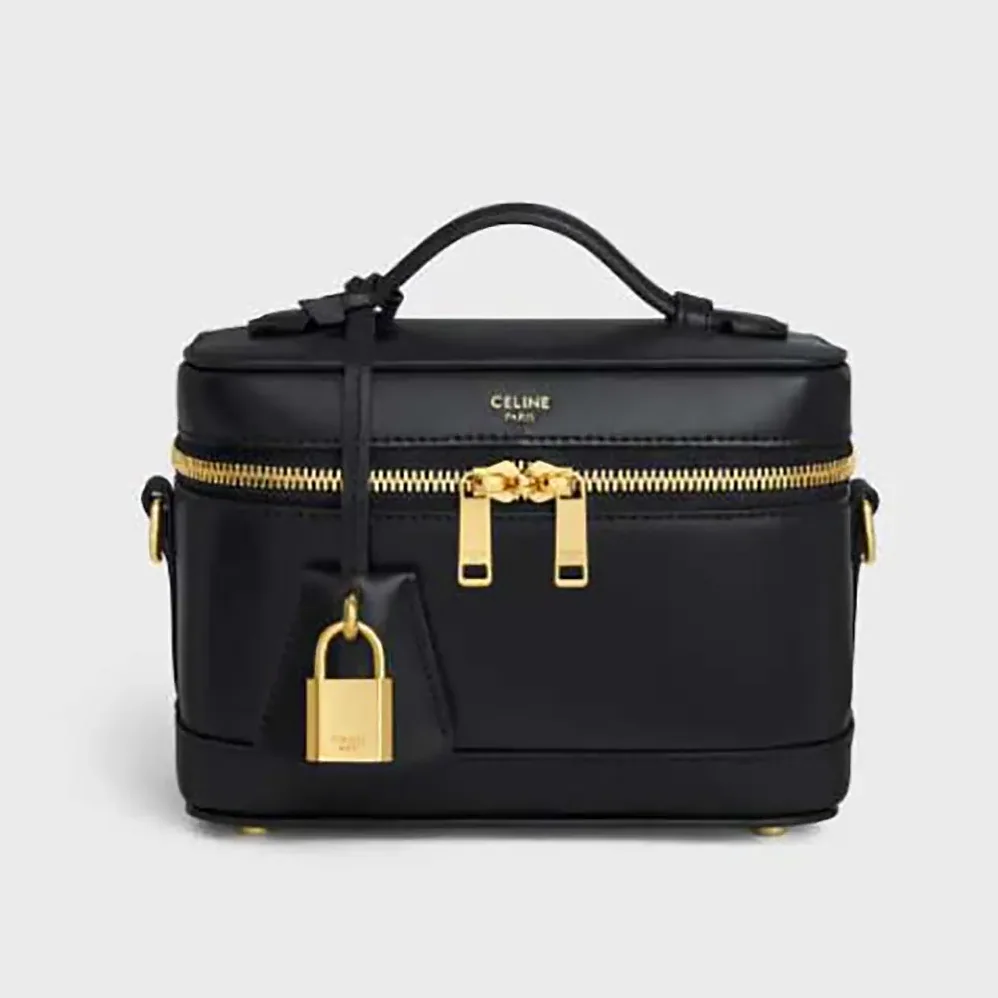 Celine Vanity in Smooth Satinated Calfskin for Unisex in Black