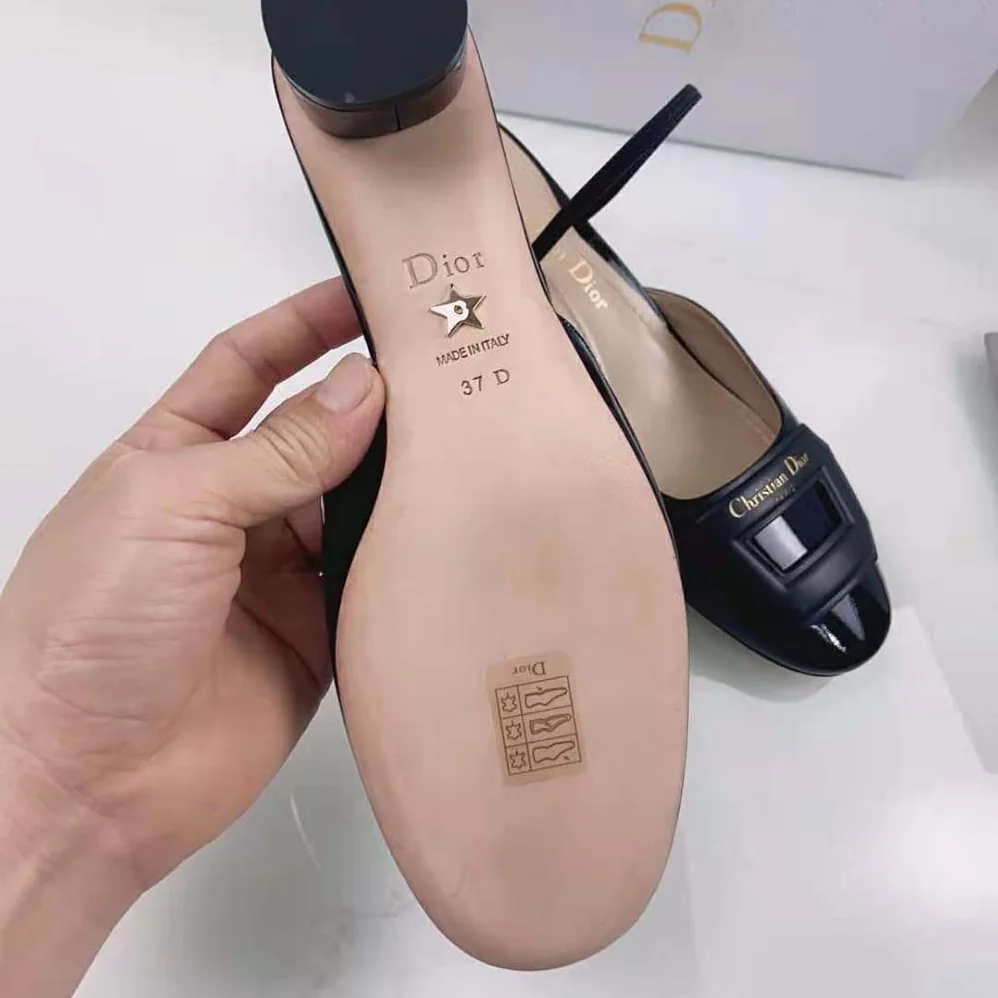 Dior Day Slingback Pump Black Patent Calfskin for Women