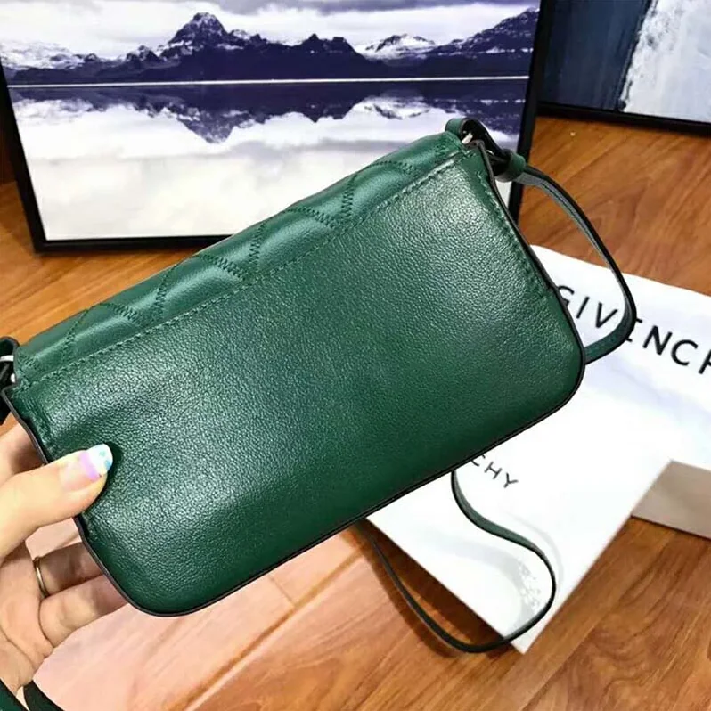 Givenchy Mini Pocket Bag in Diamond Quilted Leather for Women in Green