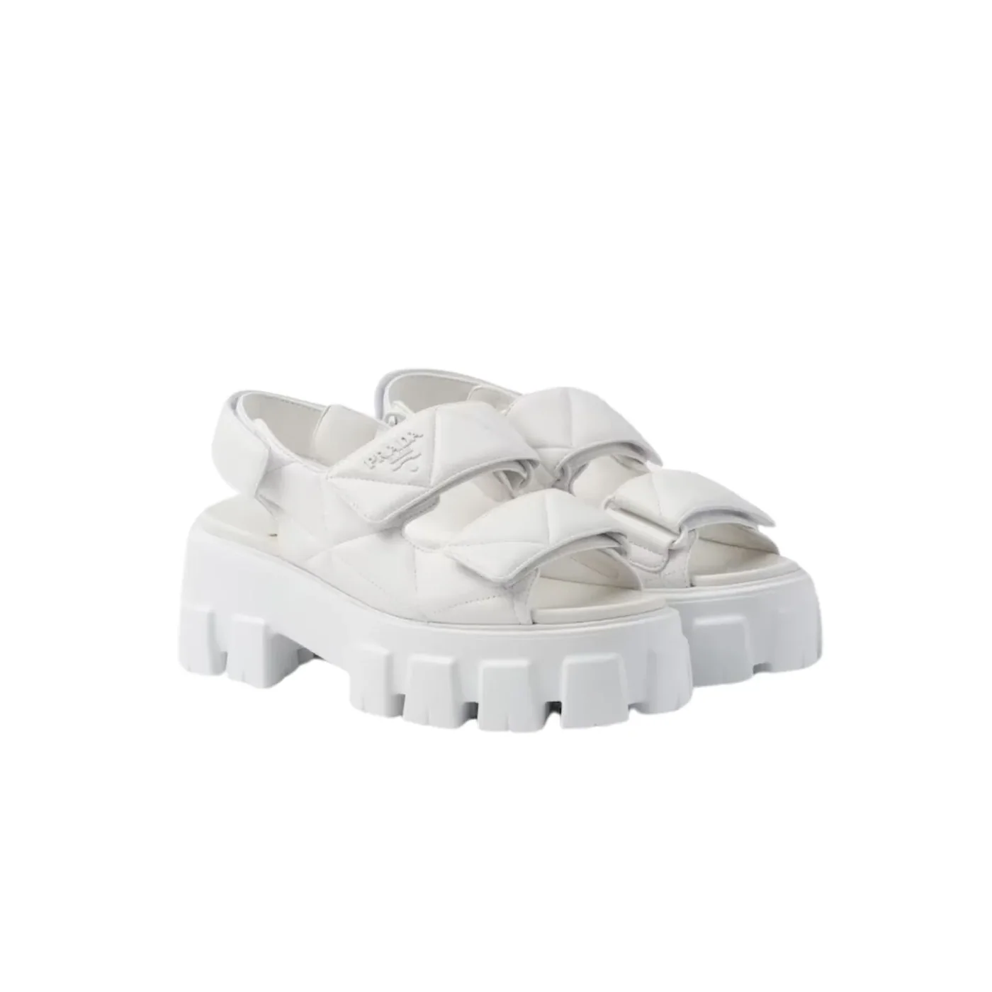Prada Monolith Nappa Sandals White 1X439N_038_F0009_F_055
