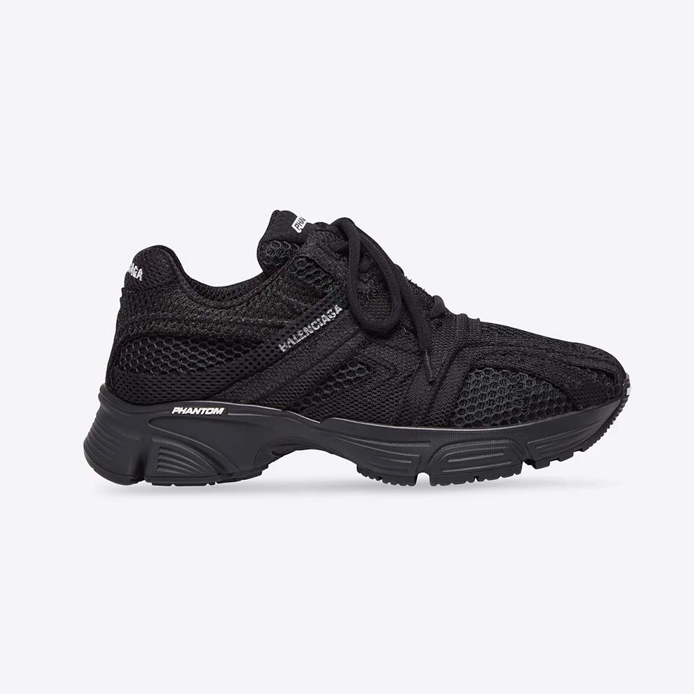 Balenciaga Phantom Sneaker in Black Monocolor Fabric and Mesh for Unisex