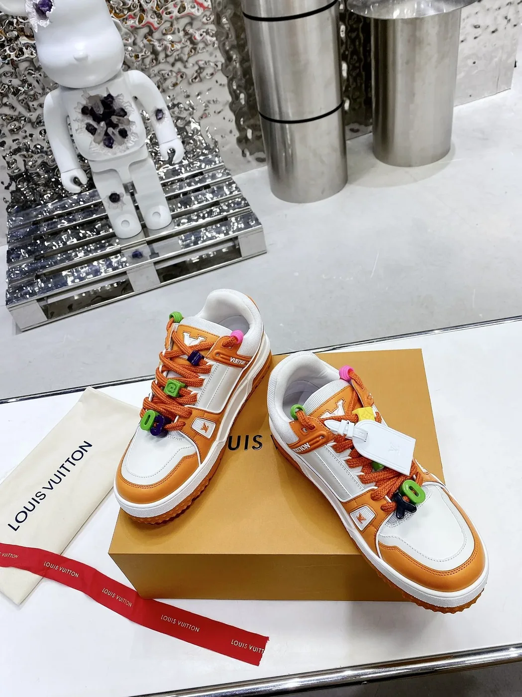 Louis Vuitton LV Trainer Sneaker Orange Louis Vuitton LV Trainer Sneaker Orange