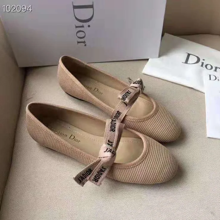 Dior Miss J'adior Ballet Flat in Technical Canvas for Women in Pink