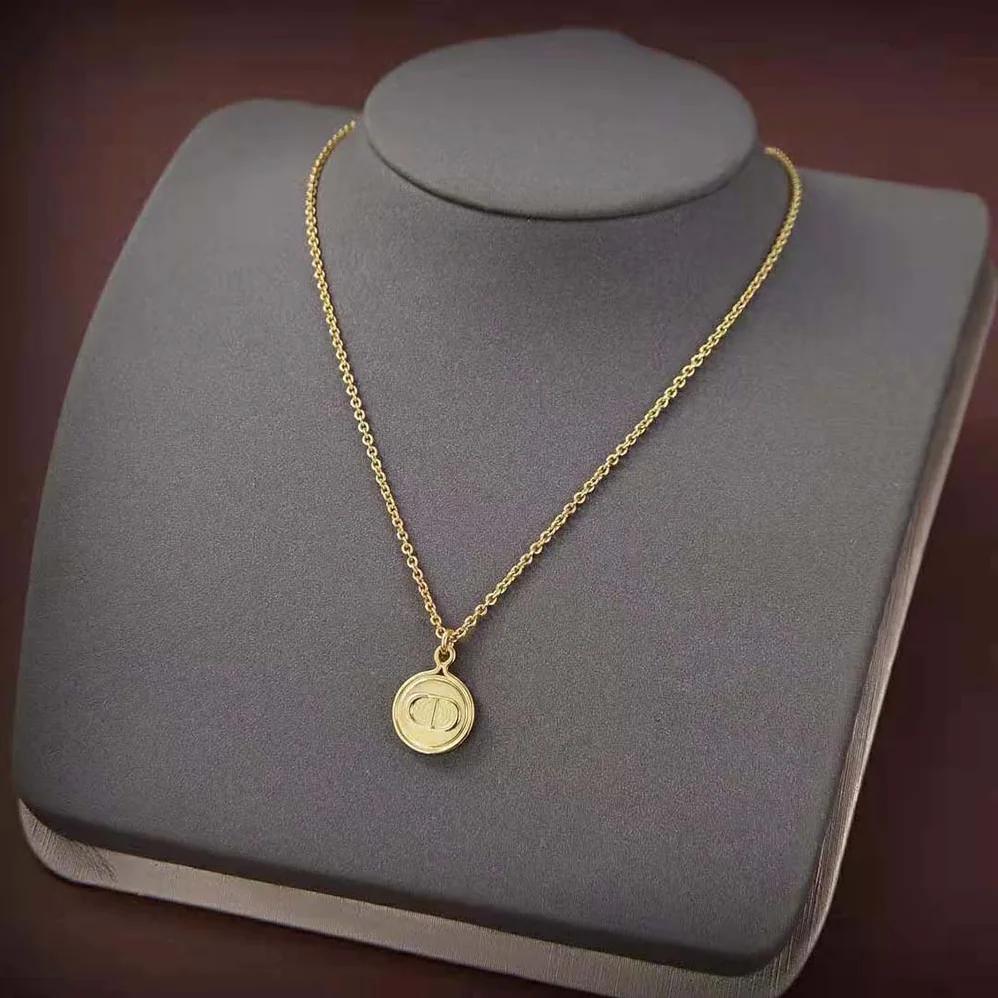 Dior Petit CD Necklace Gold for Women in Finish Metal Dior Petit CD Necklace Gold for Women in Finish Metal