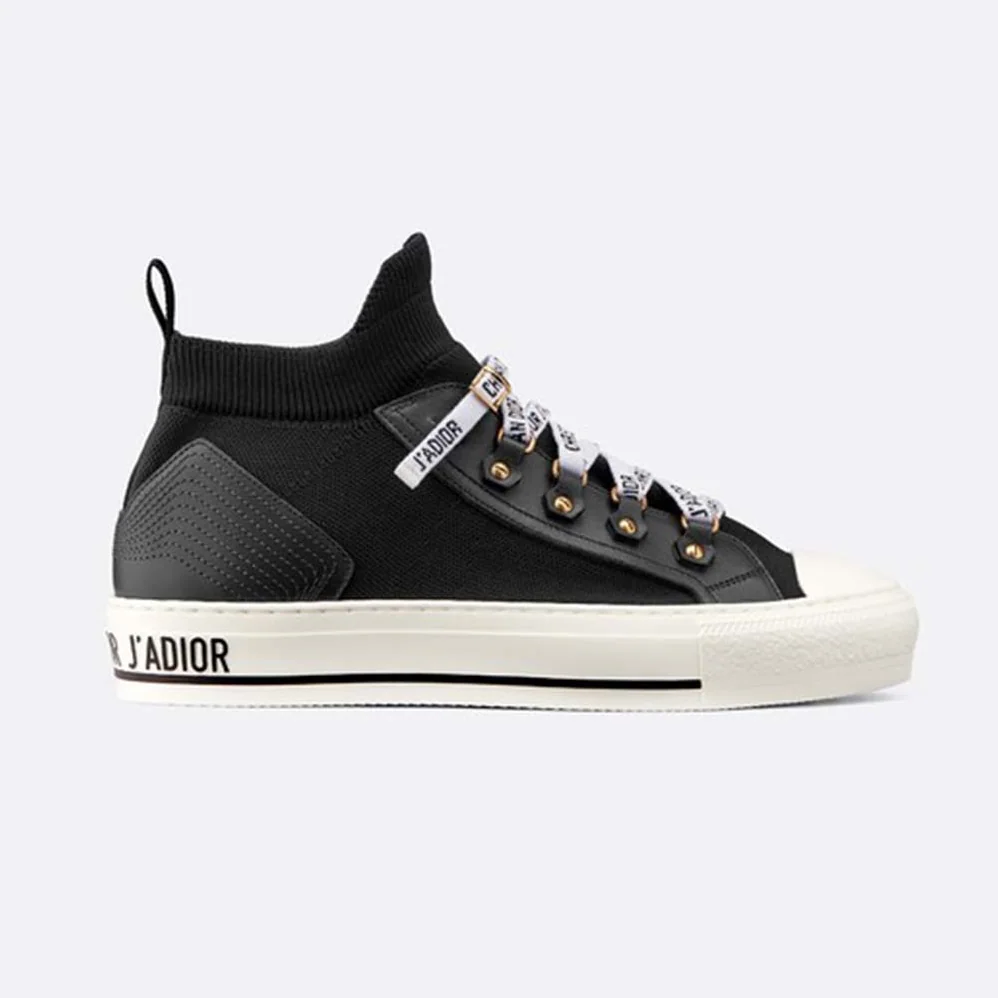 Dior Walk'N'Dior Techincal Knit Mid-Top Sneaker for Women in Black Dior Walk'N'Dior Techincal Knit Mid-Top Sneaker for Women in Black