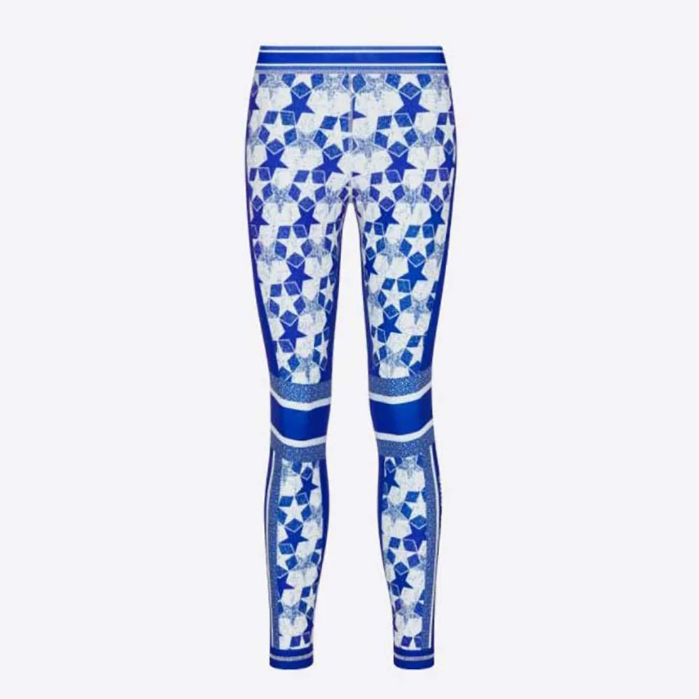 Dior Leggings Fluorescent Blue Dior Étoile Technical Jersey for Women