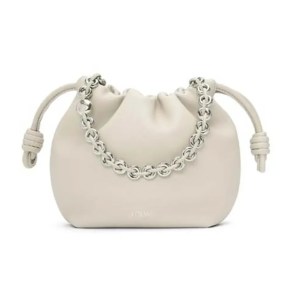 Loewe Mini Flamenco Purse Bag in Mellow Nappa Lambskin for Unisex in Sea Salt Loewe Mini Flamenco Purse Bag in Mellow Nappa Lambskin for Unisex in Sea Salt
