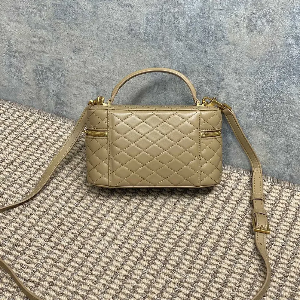 Saint Laurent YSL Gaby Vanity Bag In Lambskin for Women in Beige Saint Laurent YSL Gaby Vanity Bag In Lambskin for Women in Beige