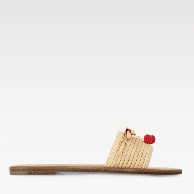 Louis Vuitton LV x TM Lily Flat Mule Raffia 1AHLRN Louis Vuitton LV x TM Lily Flat Mule Raffia 1AHLRN