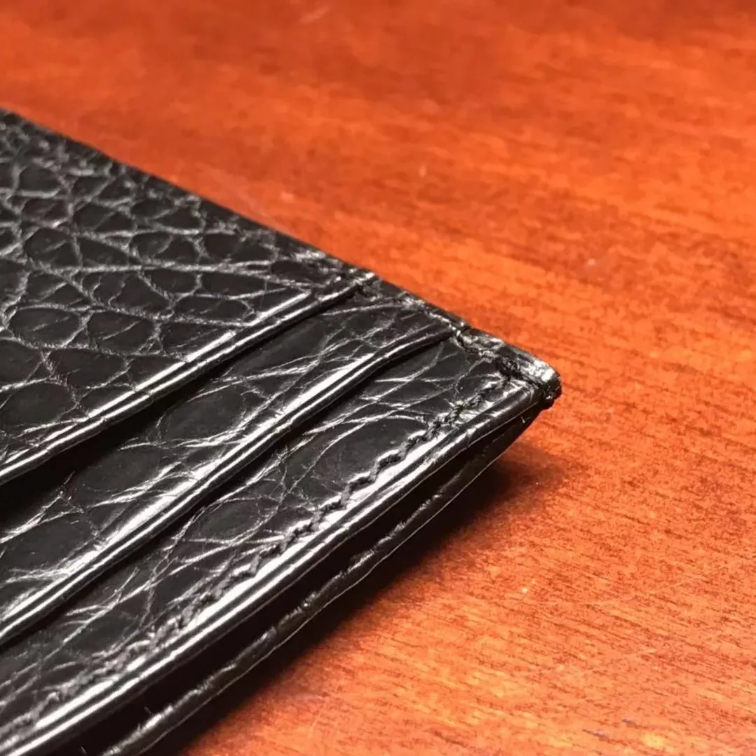 Crocodile Pattern Genuine Leather Fashionable Multi Card Wallet for Men's