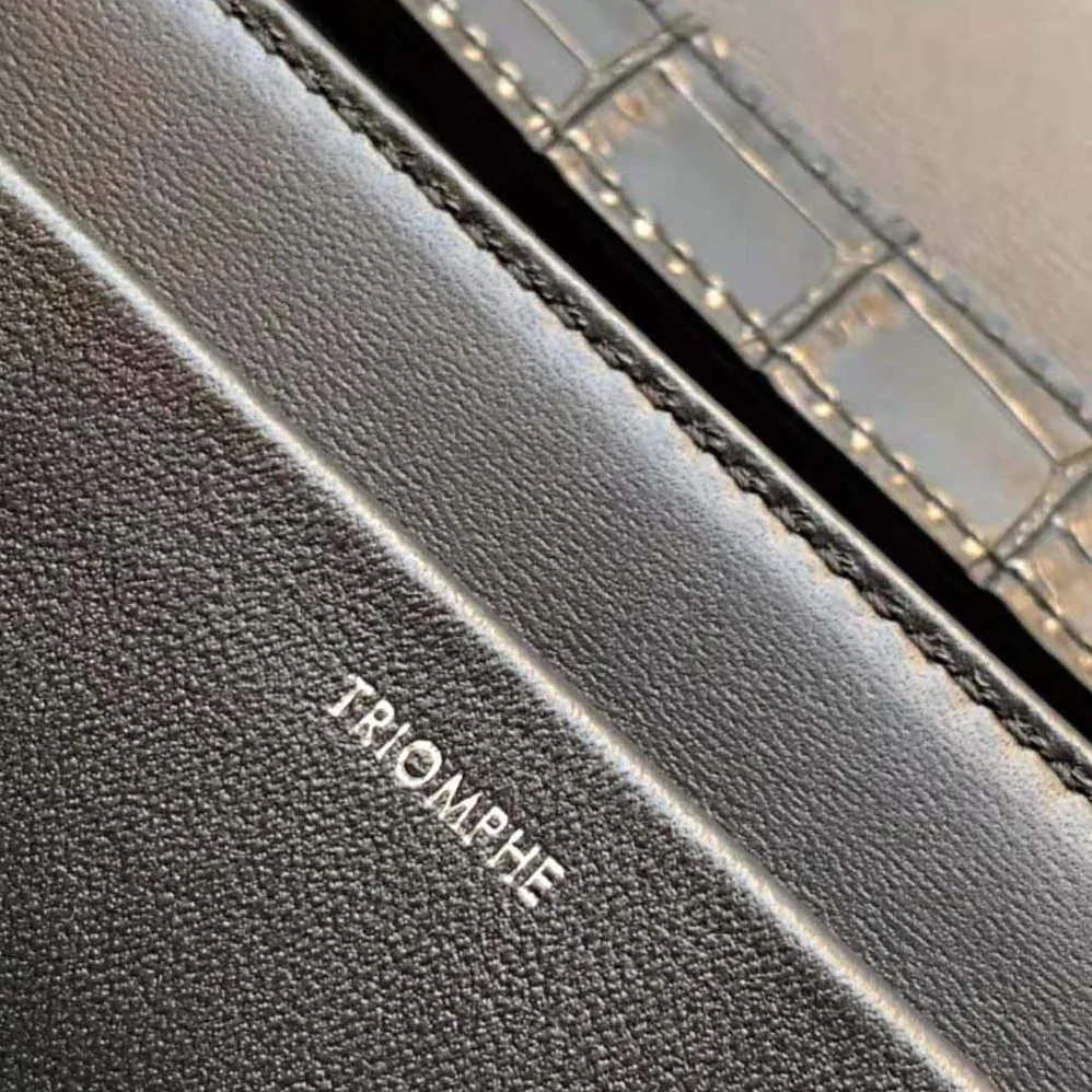 Celine Trapeze Triomphe Bag in Shiny Calfskin for Women in Black Celine Trapeze Triomphe Bag in Shiny Calfskin for Women in Black